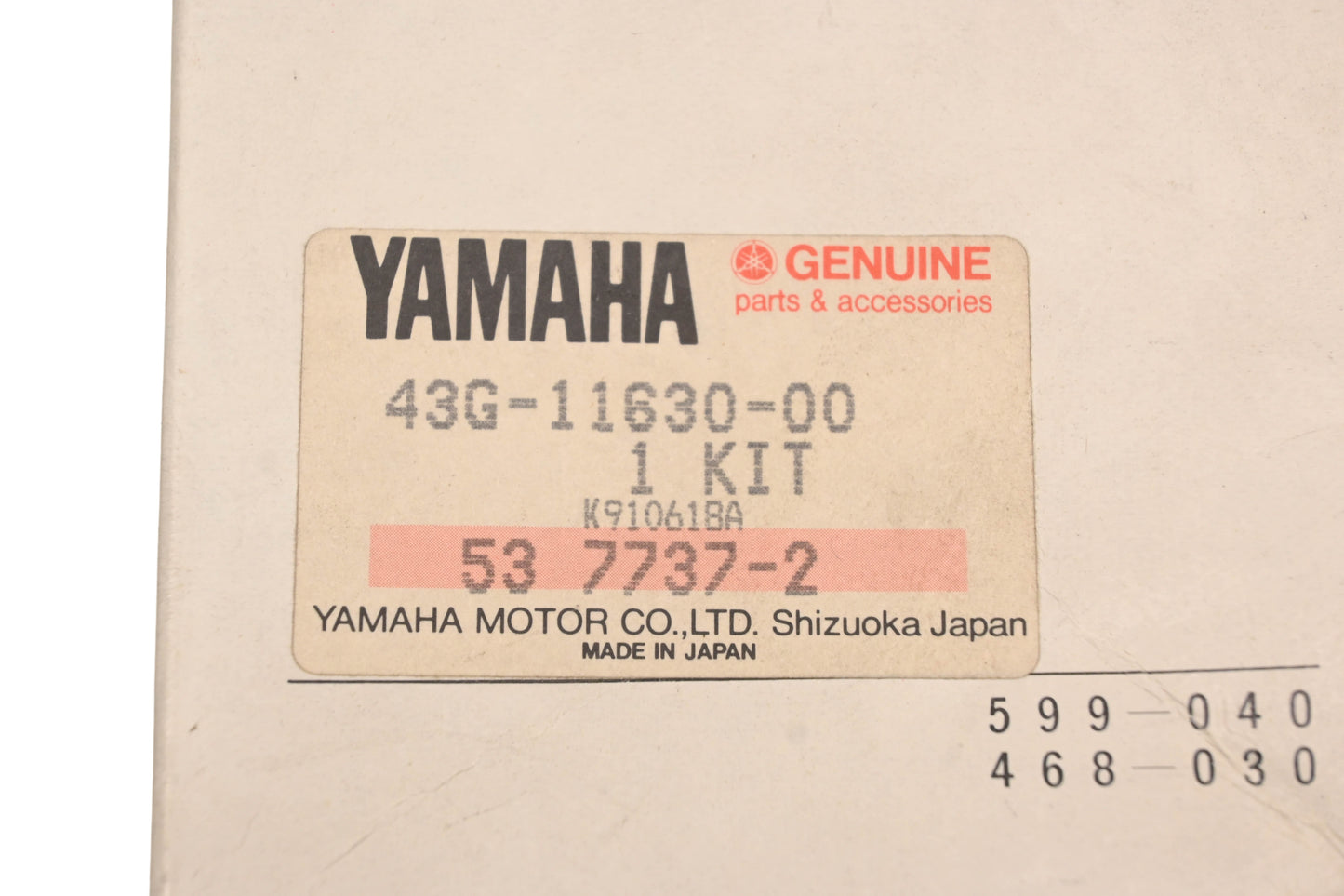 New OEM Yamaha 43G-11630-00-00 Piston Kit NOS