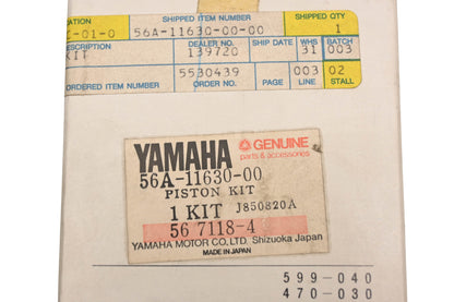 New OEM Yamaha 56A-11630-00-00 Piston Kit NOS
