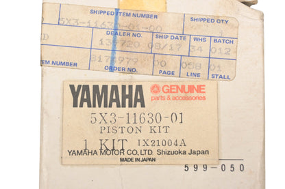 New OEM Yamaha 5X3-11630-01-00 Piston Kit NOS