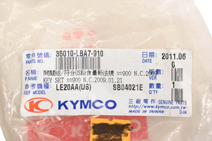 Kymco 35010-LBA7-910 Ignition Switch & Key Kit NOS