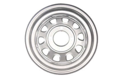 ITP 1225544032, D12R411 Silver Delta Steel Wheel 12x7 2+5 4/110 NOS