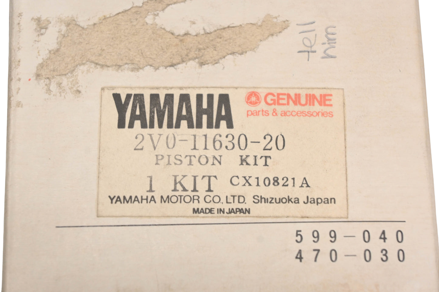 New OEM Yamaha 2V0-11630-20-00 Piston Kit NOS