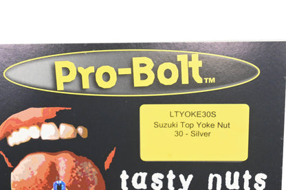 Pro-Bolt LTYOKE30S, LTYKE-30-S Suzuki Silver Top Yoke Nut NOS