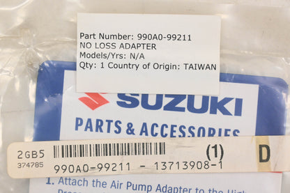 New OEM Suzuki 990A0-99211 No Lose Air Pump Adapter NOS
