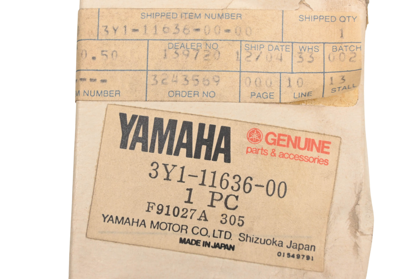 New OEM Yamaha 3Y1-11636-00-00 Piston NOS