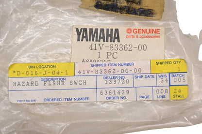 New OEM Yamaha 41V-83362-00-00 Hazard Flasher Switch NOS