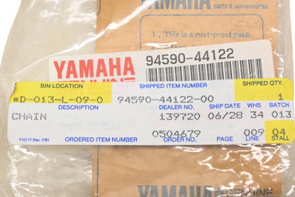 New OEM Yamaha 94590-44122-00 Cam Timing Chain NOS