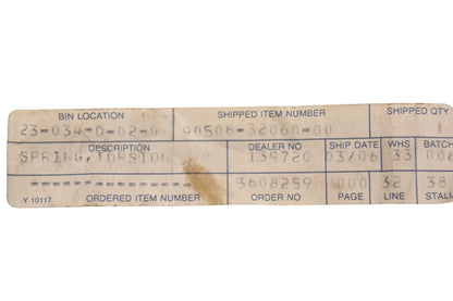 New OEM Yamaha 90508-32060-00 Torsion Spring NOS