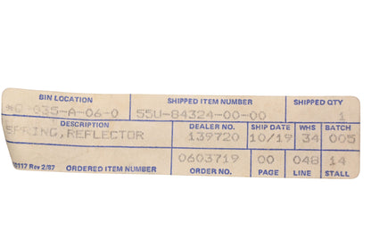 New OEM Yamaha 55U-84324-00-00 Reflector Spring NOS