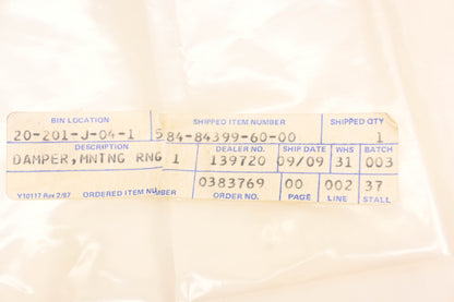New OEM Yamaha 584-84399-60-00 Mounting Ring Damper NOS