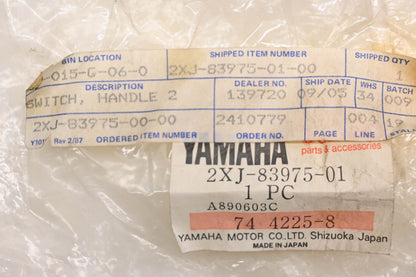 New OEM Yamaha 2XJ-83975-01-00 Lefthand Handle Control Switch Assembly NOS