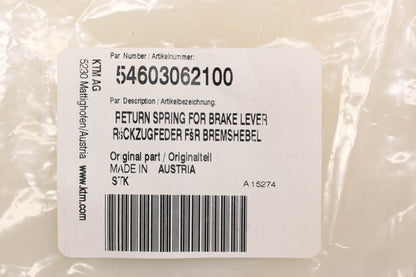New OEM KTM 54603062100 Brake Lever Return Spring NOS
