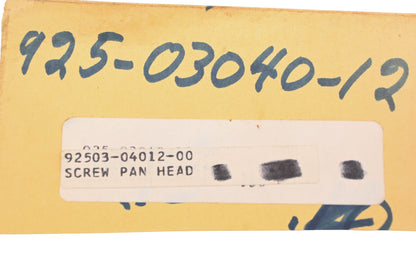 New OEM Yamaha 92503-04012-00 Panhead Screw NOS