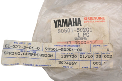 New OEM Yamaha 90501-502G1-00 Compression Spring NOS