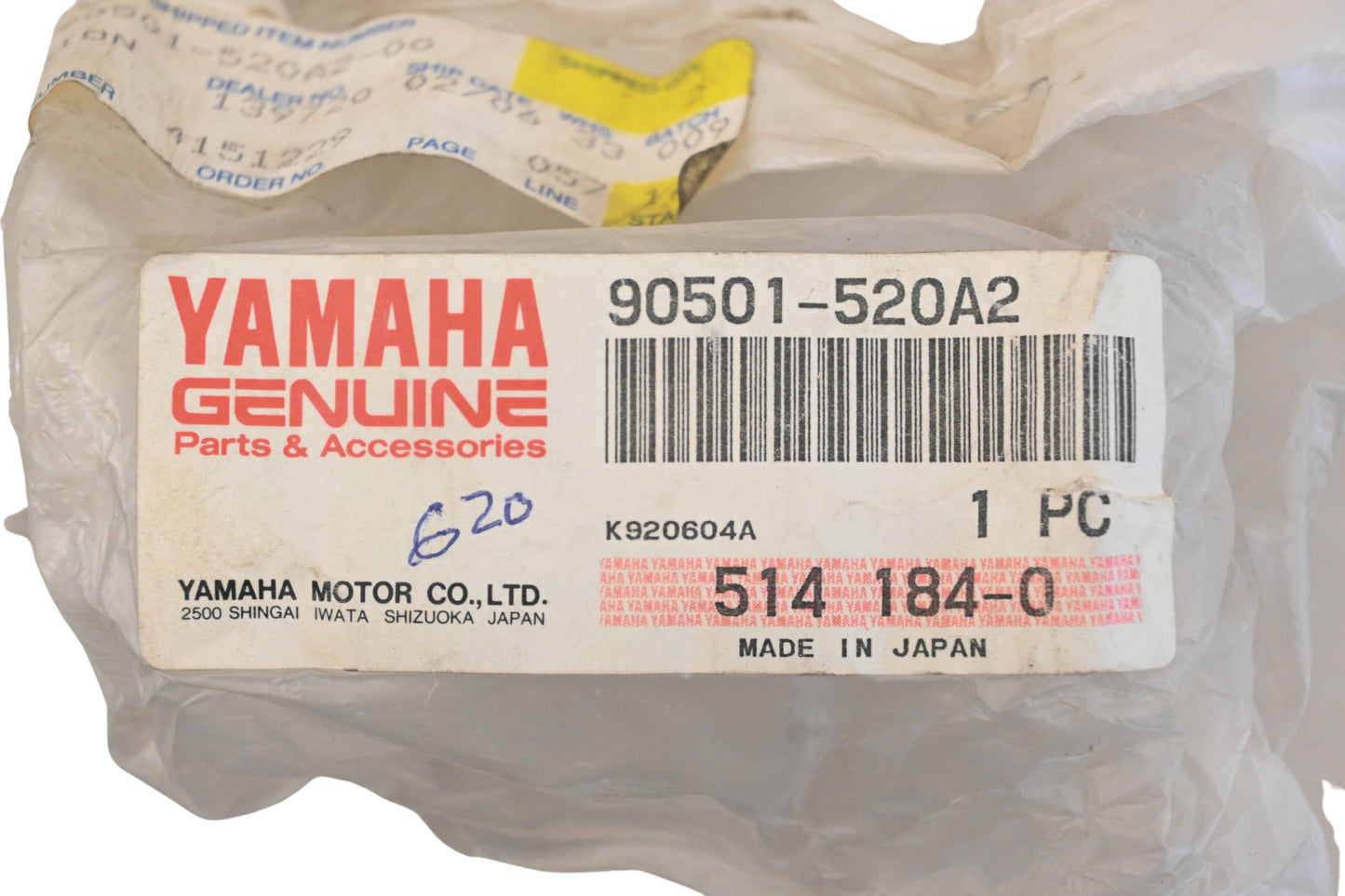 New OEM Yamaha 90501-520A2-00 Compression Spring NOS