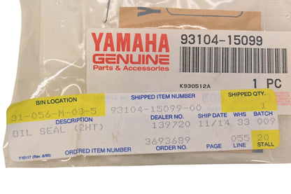 New OEM Yamaha 93104-15099-00 Oil Seal 2HT NOS