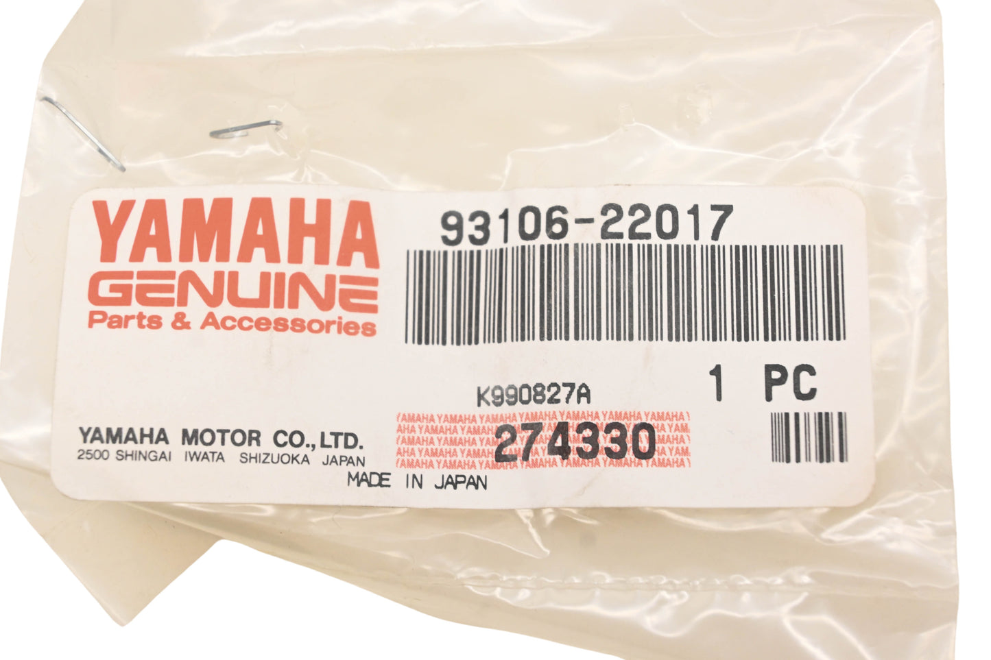New OEM Yamaha 93106-22017-00 Oil Seal DD-Type NOS
