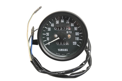 OEM Yamaha 360-73570-43-00 Speedometer 0-120mph Black Face Gauge