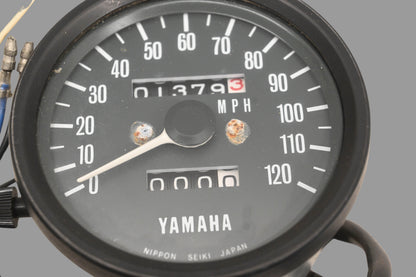 OEM Yamaha 360-73570-43-00 Speedometer 0-120mph Black Face Gauge