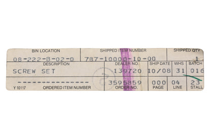 New OEM Yamaha 787-10000-10-00 Allen Set Screw Kit NOS