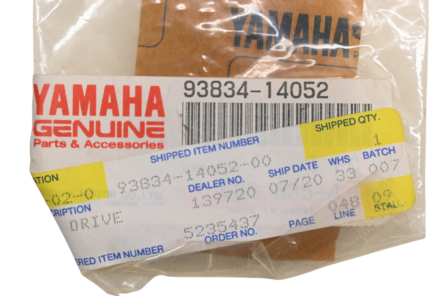 New OEM Yamaha 93834-14052-00 Drive Sprocket 14T NOS