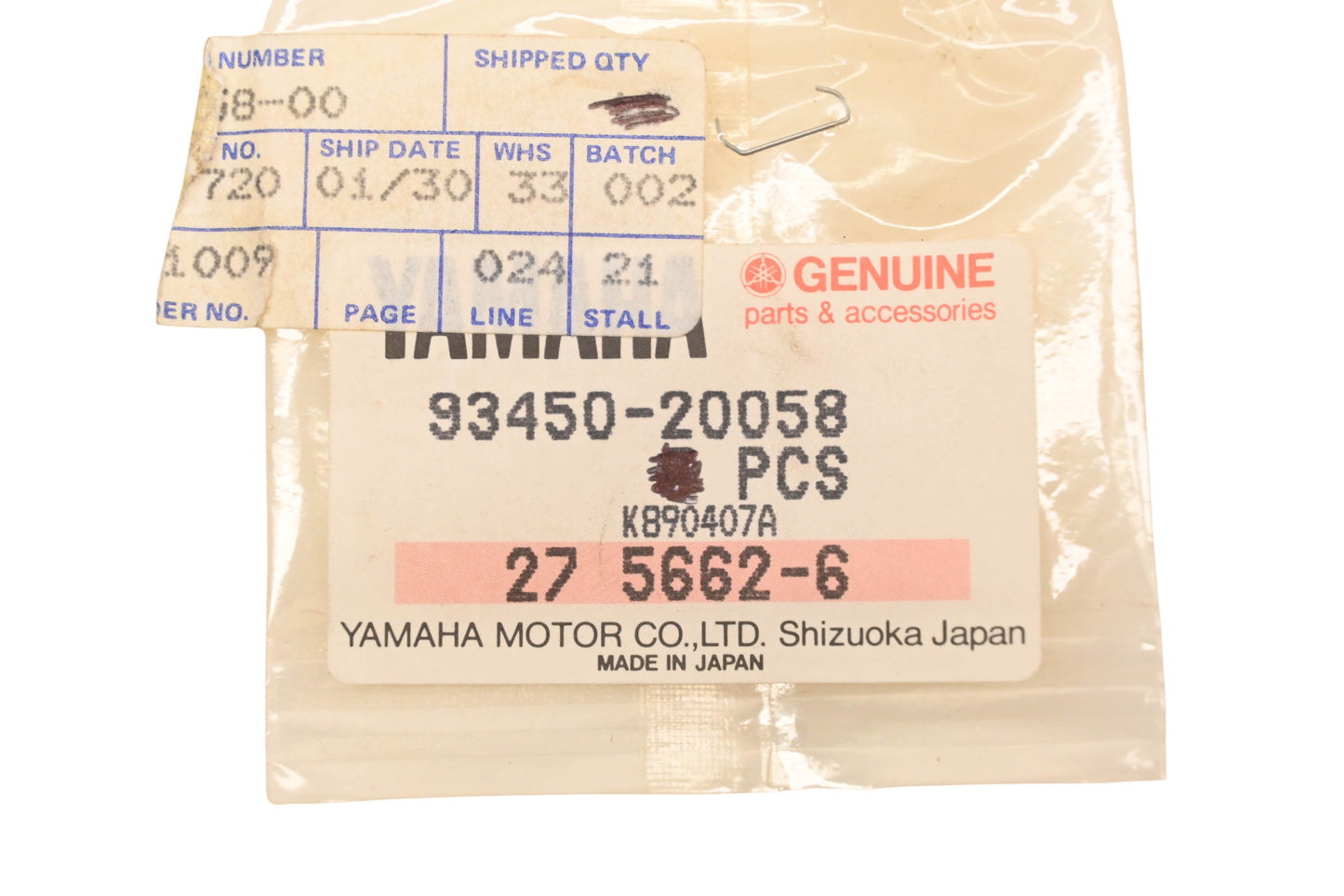 New OEM Yamaha 93450-20058-00 Circlips Qty 2 NOS