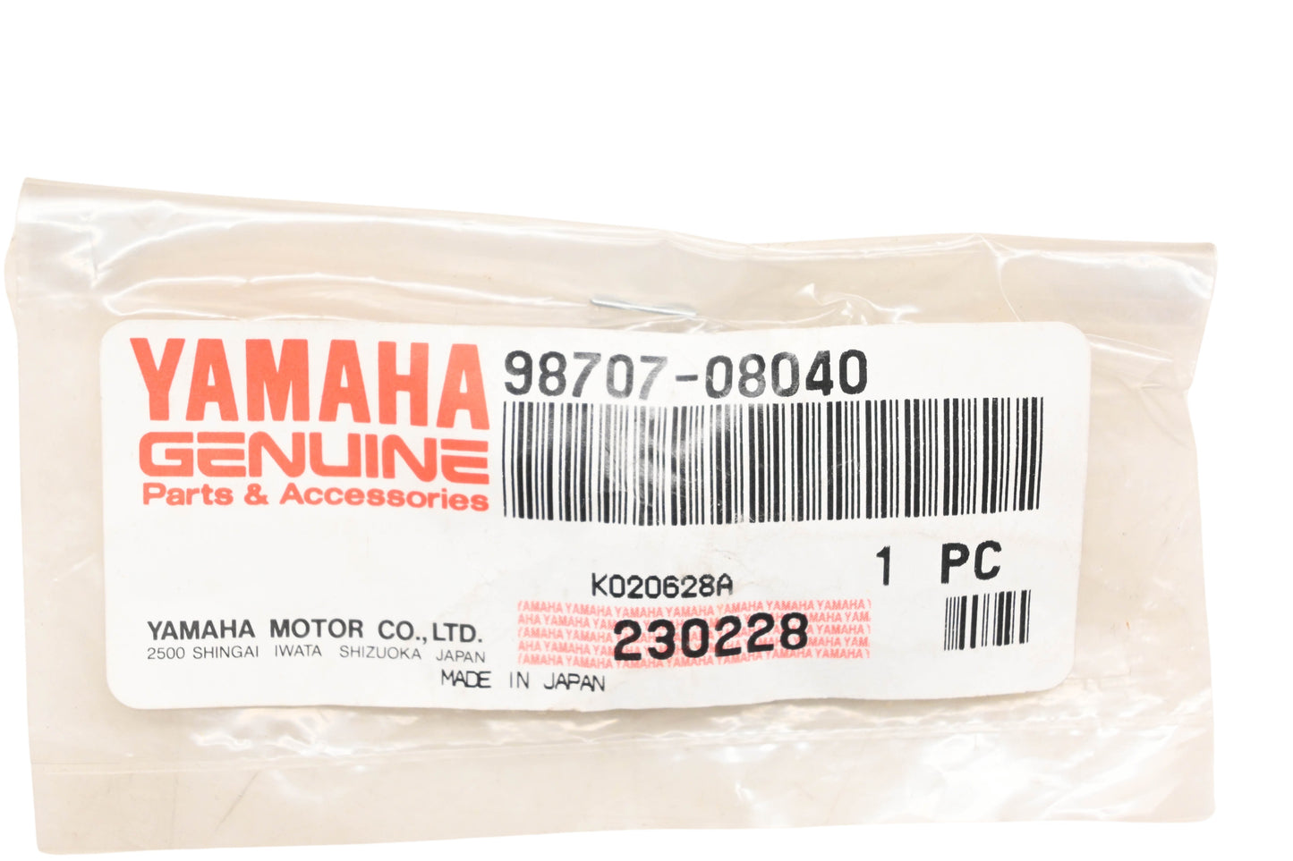 New OEM Yamaha 98707-08040-00 Black Flat Head Screw NOS