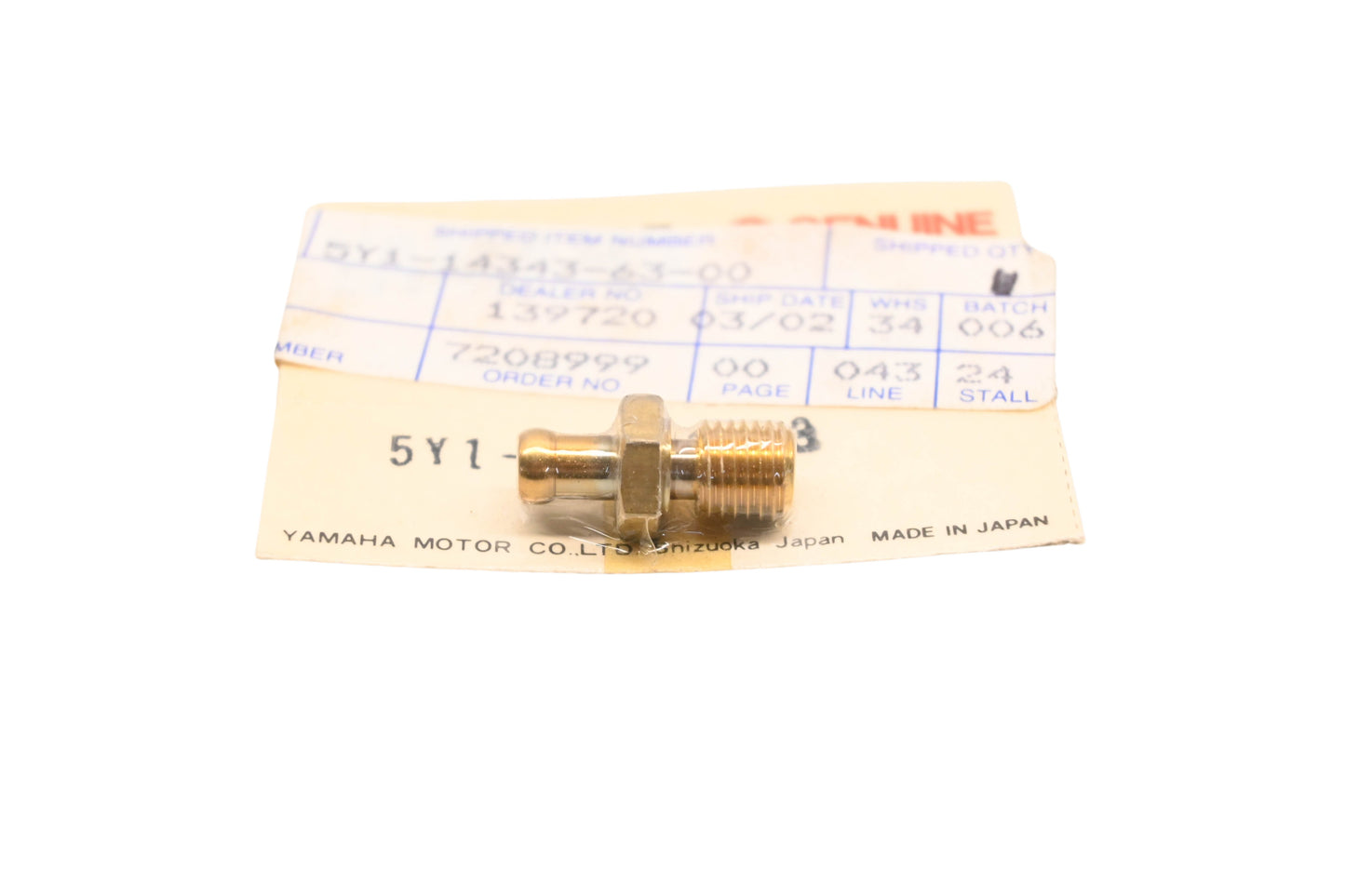 New OEM Yamaha 5Y1-14343-63-00 Main Jet #125 NOS