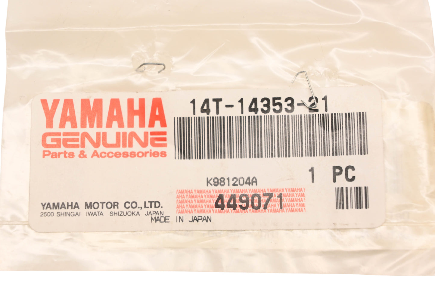 New OEM Yamaha 14T-14353-21-00 Pilot Jet #42 NOS