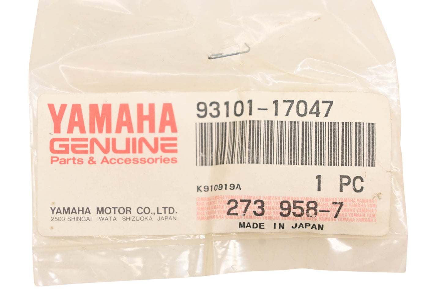 New OEM Yamaha 93101-17047-00 Oil Seal S-Type NOS
