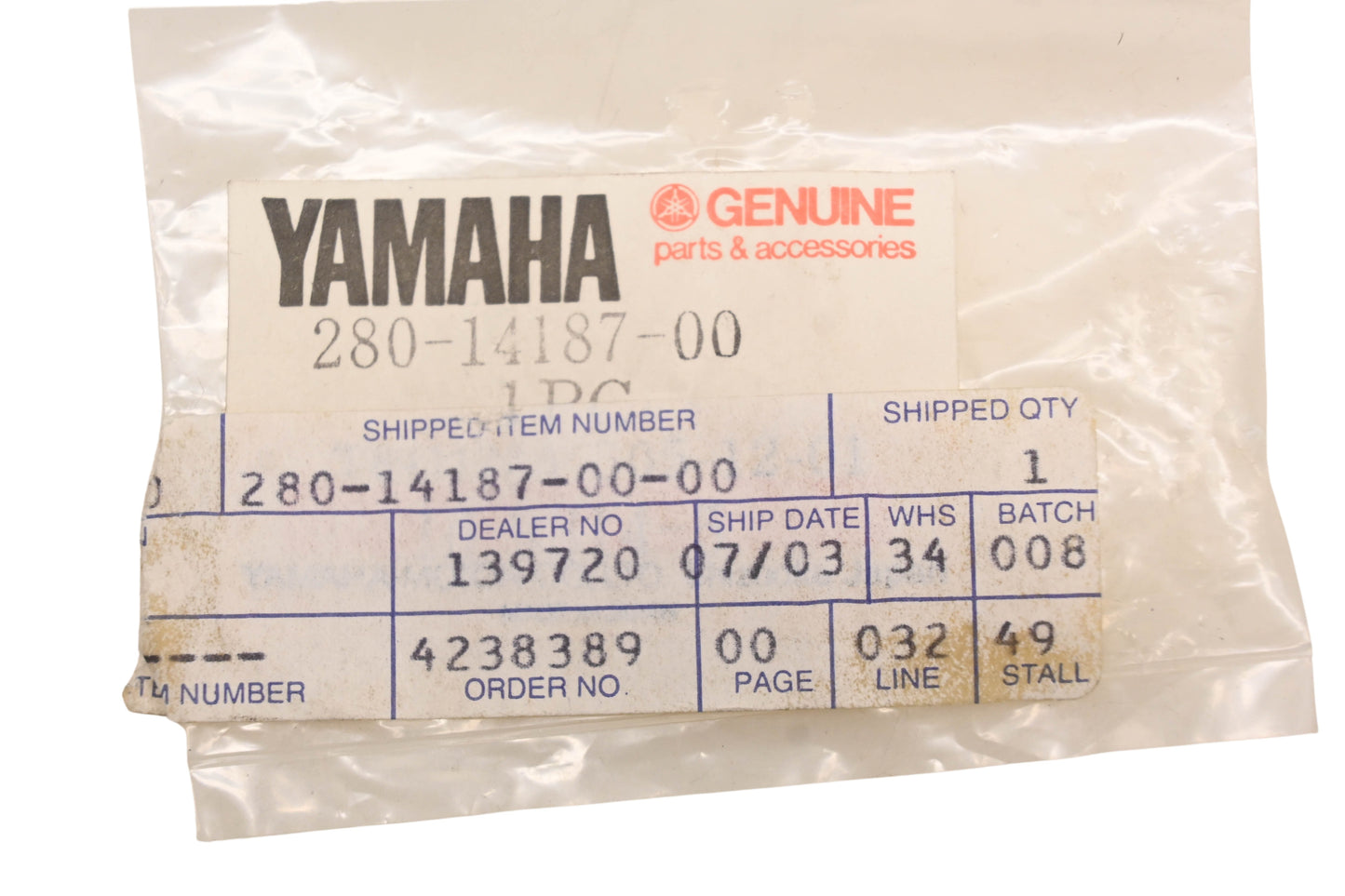 New OEM Yamaha 280-14187-00-00 Carburetor Float Arm NOS