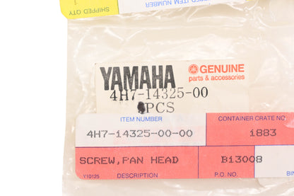 New OEM Yamaha 4H7-14325-00-00 Carburetor Pan Head Special Screw NOS