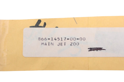 New OEM Yamaha 866-14517-00-00 Main Jet #200 NOS