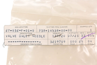 New OEM Yamaha 738-14538-00-00 Carburetor Inlet Valve Needle NOS