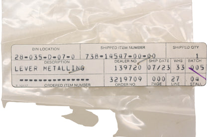 New OEM Yamaha 738-14547-00-00 Carburetor Metaling Lever NOS