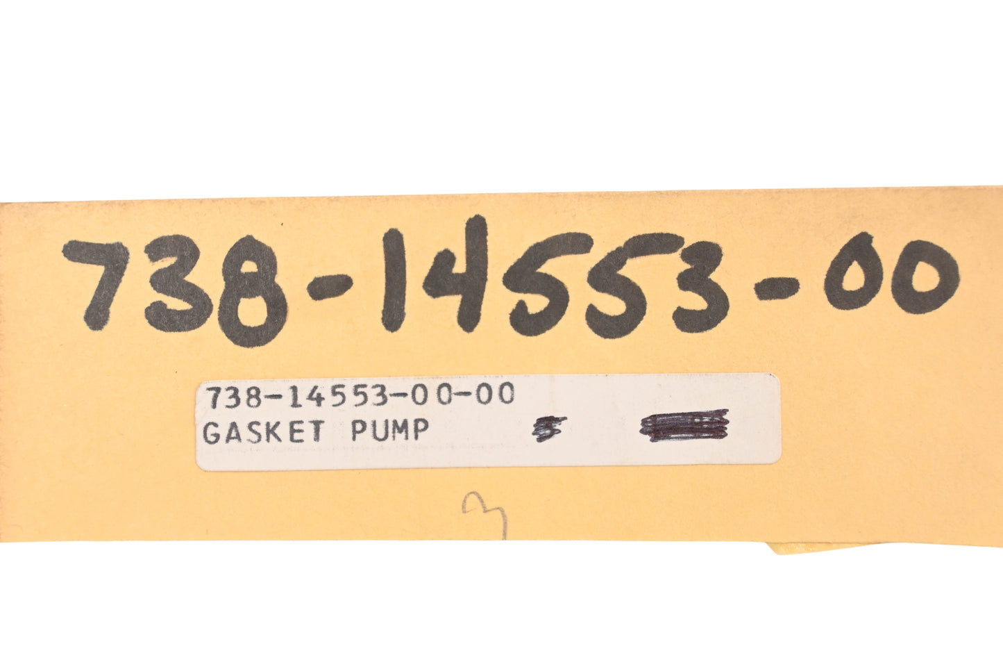 New OEM Yamaha 738-14553-00-00 Carburetor Pump Gasket NOS