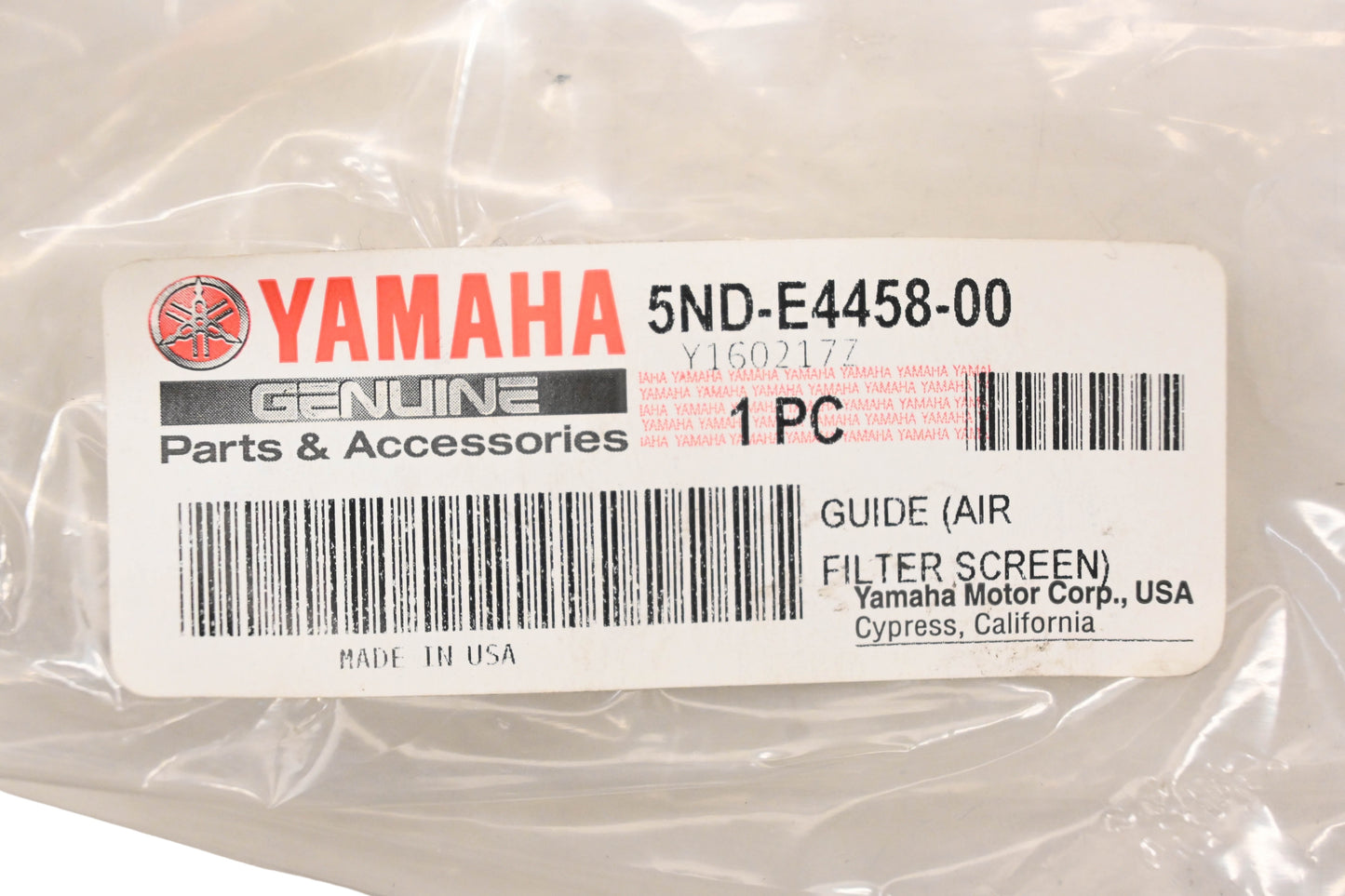 New OEM Yamaha 5ND-E4458-00-00 Air Cleaner Element Guide NOS