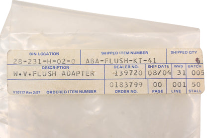 New OEM Yamaha ABA-FLUSH-KT-41 Flush Fitting Adapter NOS