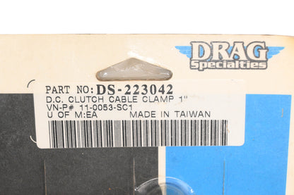 Drag Specialties DS-223042, 11-0053-SC1 Clutch Cable Clamp 1" NOS