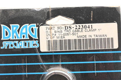 Drag Specialties DS-223041, 11-0051-DC1 Throttle Cable Clamp 1" NOS