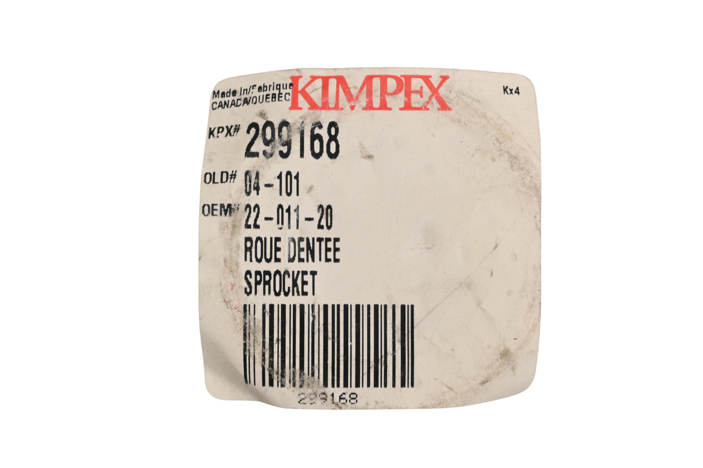 Kimpex 04-101, 299168, 22-011-20 Track Sprocket 8T NOS