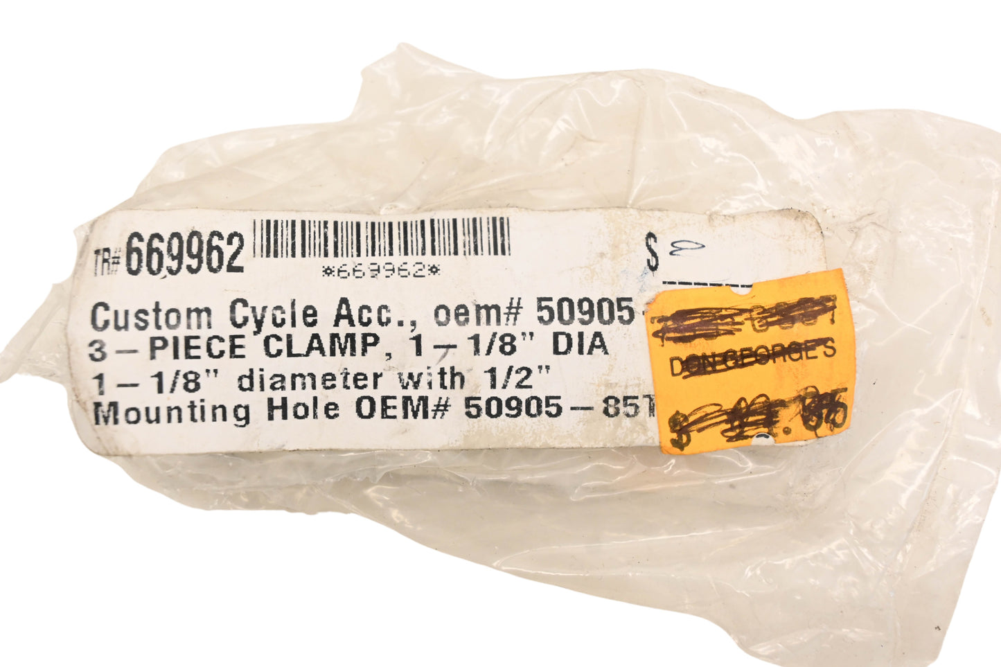 Custom Cycle 50905-85T 1-1/8" Clamp Kit NOS