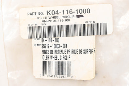 Kimpex K04-116-1000, S5212-10003-004 Idler Wheel Circlips Qty 2 NOS