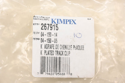 Kimpex 267915, 04-150-14, 04-150-05 Plated Track Clips Qty 10 NOS