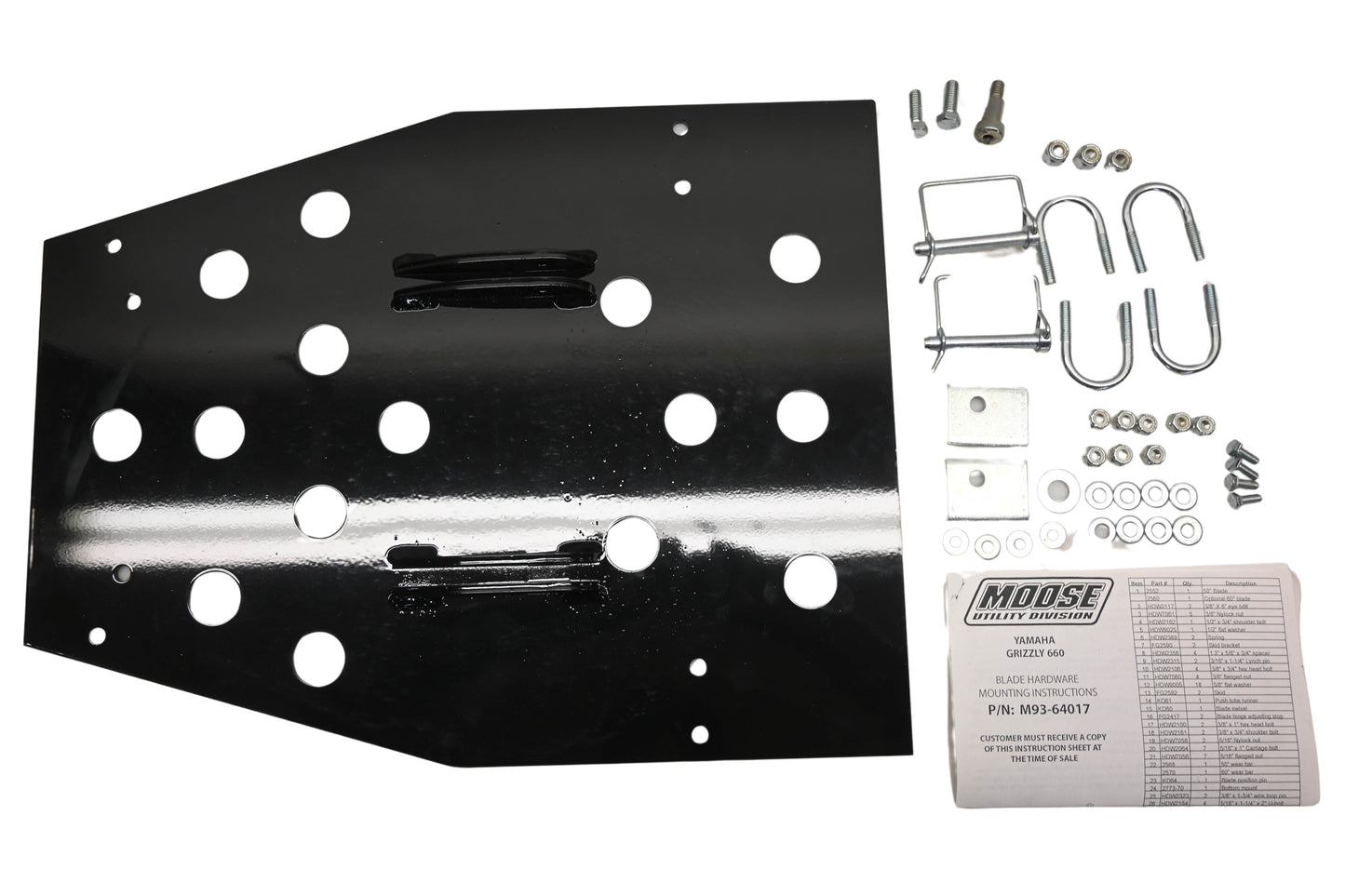 Moose Utility Division M93-64017, 2673M Skid Plate Kit NOS