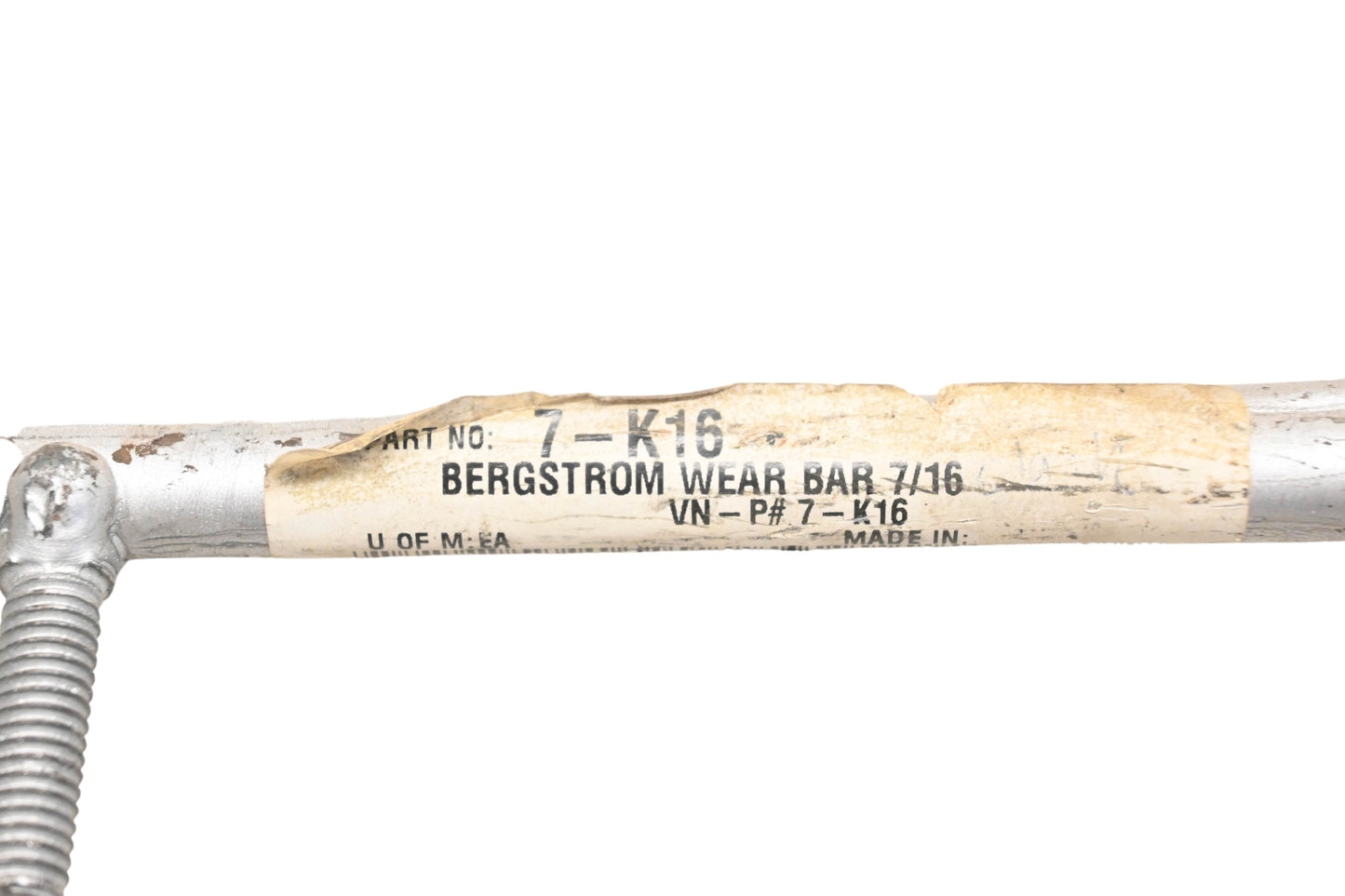 Bergstrom 7-K16 Wear Bar NOS