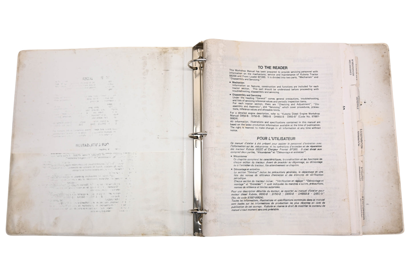 Kubota 97897-10613 B8200 Tractor Workshop Manual