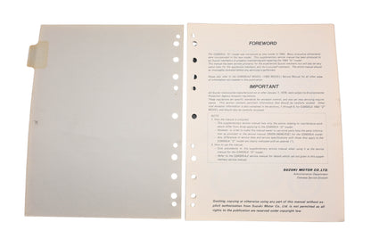 OEM Suzuki 99501-34040-03E GS450GA Supplementart Service Manual
