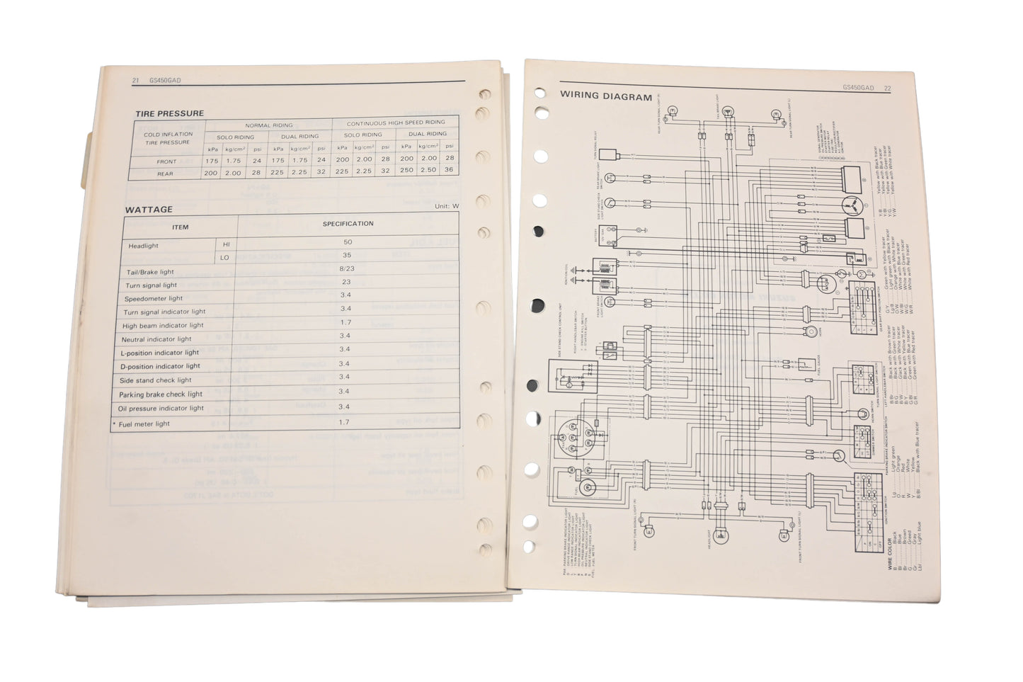 OEM Suzuki 99501-34040-03E GS450GA Supplementart Service Manual