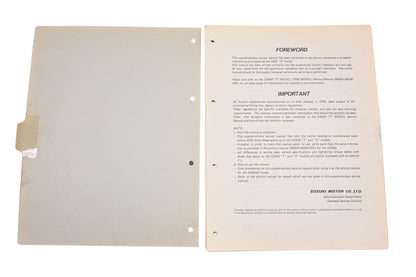 OEM Suzuki 99501-34000-03E GS450E/R/L Supplementary Service Manual